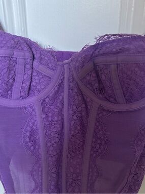 Out from Under Lavender Lace Bustier Top